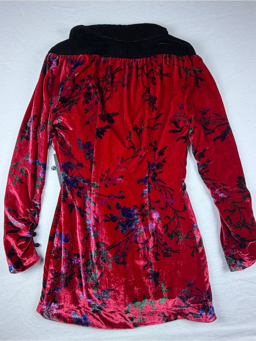 House of Harlow 1960 x REVOLVE Red Velvet Long Sleeve Mini Dress/Top S NWT - Picture 11 of 12